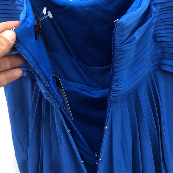 NWT BCBGmaxazaria Womens size XS larkspur Blue bubble hem sleeveless dress - Picture 7 of 8